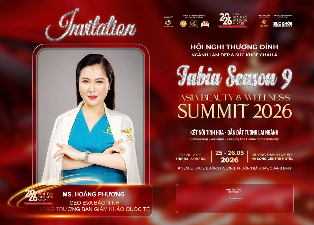 CEO Hoàng Phương được giới thiệu trong vai trò Trưởng Ban Giám khảo Quốc tế tại FABIA Season 9 (Ảnh: BTC)