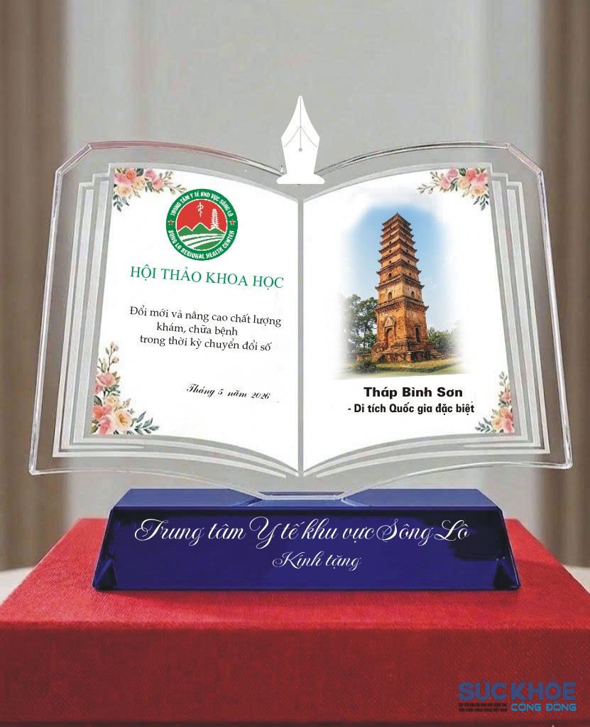 Kỷ niệm chương của Hội thảo (ảnh: ĐT)