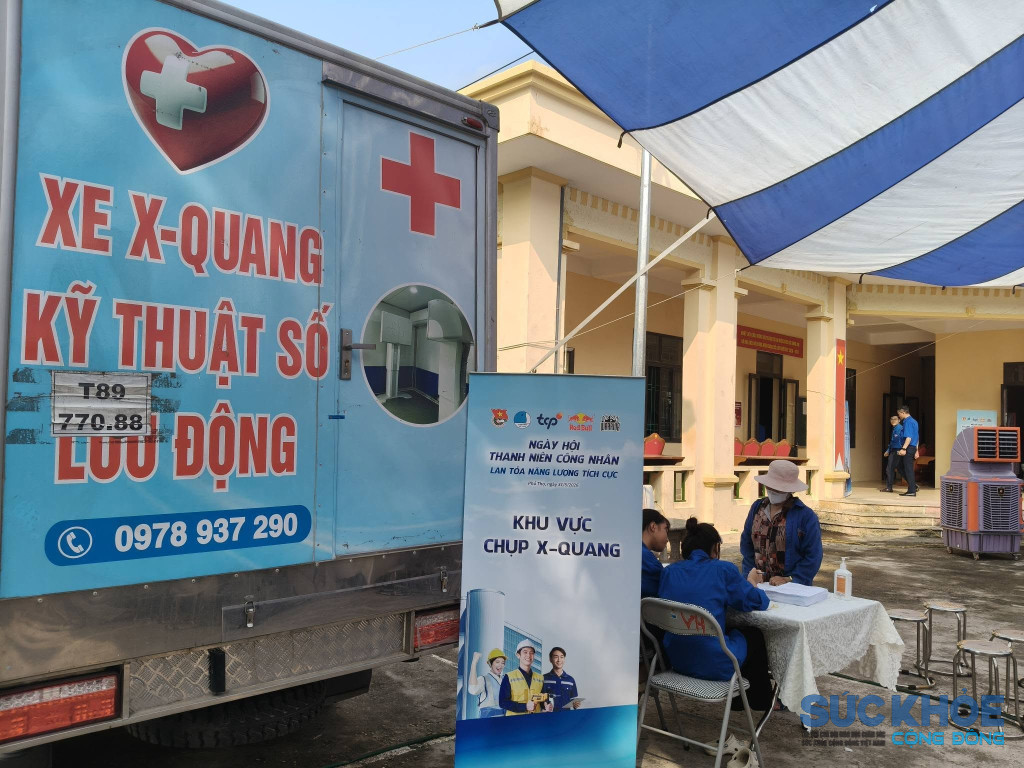 Hệ thống máy chụp XQuang được di chuyển lơu động phục vụ công tác khám chữa bệnh (ảnh: TL)