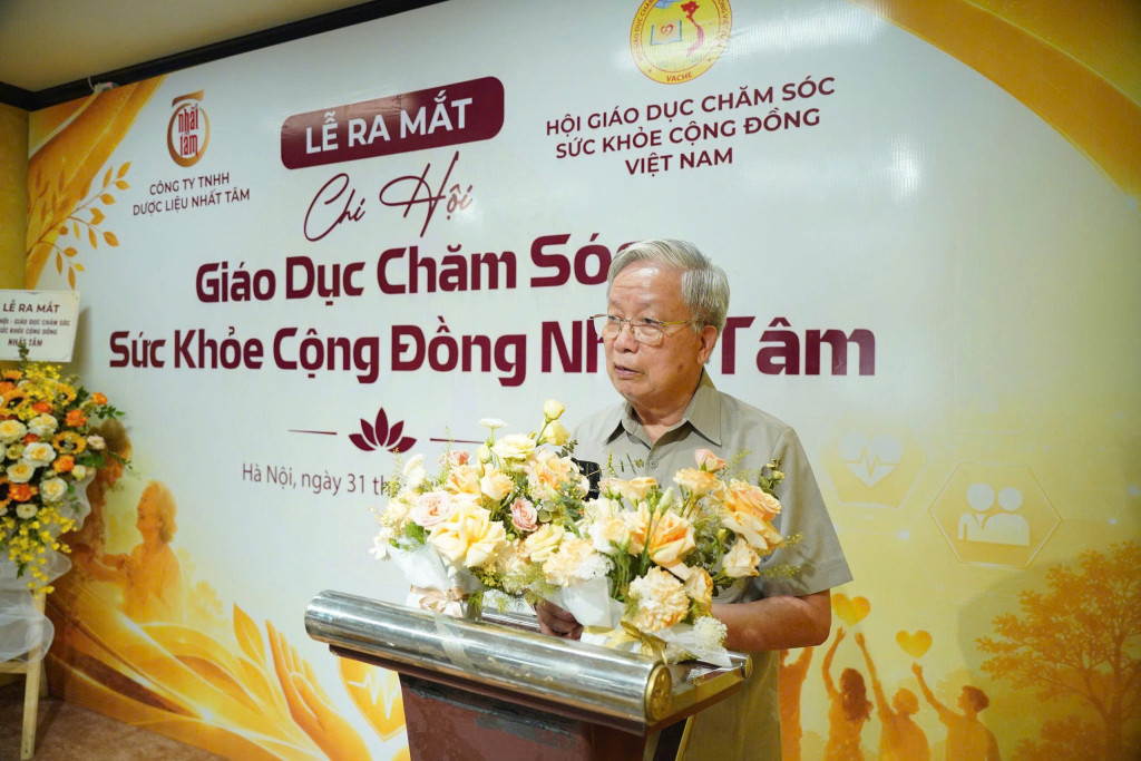 ông Nguyễn Hồng Quân – nguyên Ủy viên Ban Chấp hành Trung ương Đảng, nguyên Bộ trưởng Bộ Xây dựng, Chủ tịch Trung ương Hội phát biểu (Ảnh: PV)