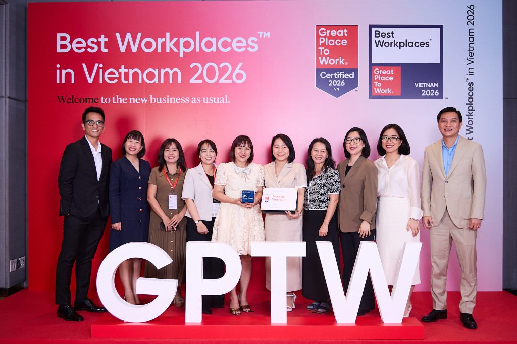 Amway Việt Nam lọt Top 5 Best Workplaces in Vietnam™ 2026 (Hạng mục doanh nghiệp vừa), ghi nhận hành trình xây dựng văn hóa lấy con người làm trung tâm