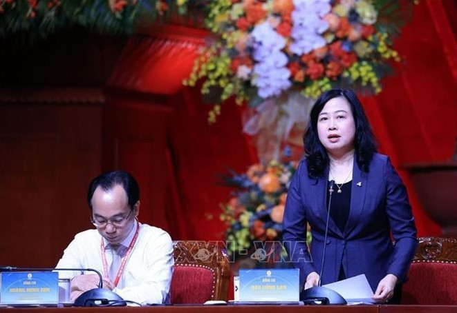 Bộ trưởng Bộ Y tế Đào Hồng Lan phát biểu (Ảnh: Tuấn Anh/TTXVN)