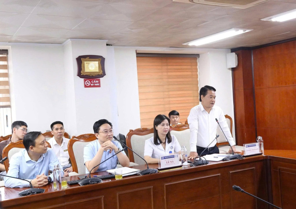 BSCKII Lê Đình Thanh Sơn – Giám đốc Bệnh viện Đa khoa tỉnh Phú Thọ phát biểu tại Chương trình (ảnh: ĐT)