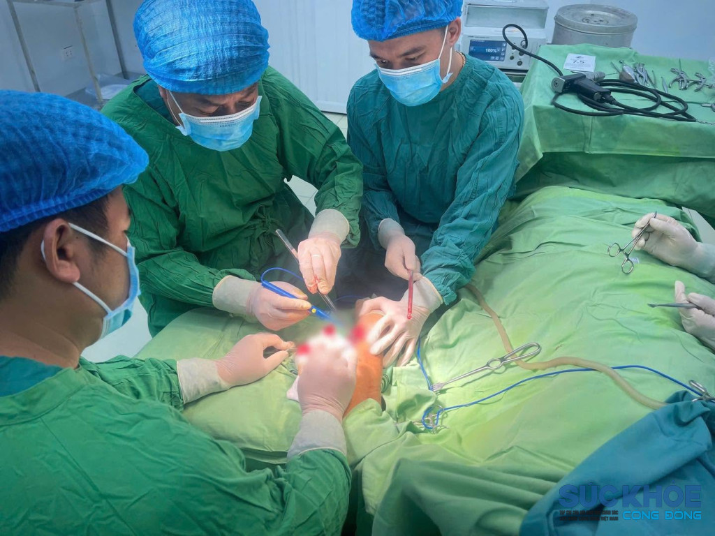 Phẫu thuật lại tại Trung TYT khu vực Kim Bôi (ảnh: TL)