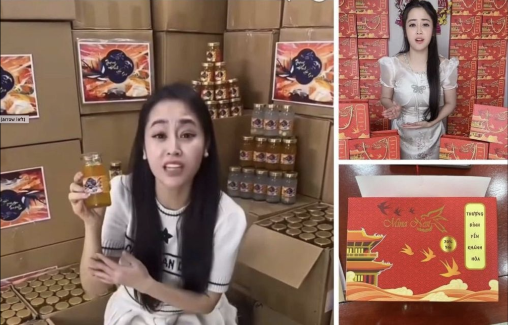 Vũ Thùy Trang cầm đầu trong đường dây sản xuất, mua bán yến giả (Ảnh: CACC)