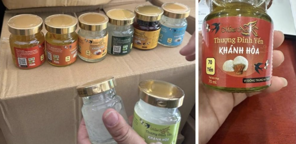 Sản phẩm yến giả được bán ra thị trường (Ảnh: CACC)