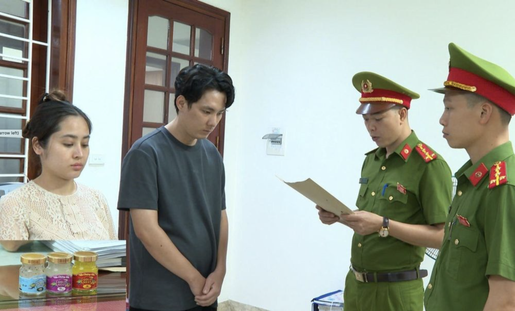 Các đối tượng bị bắt tại cơ quan công an (Ảnh: CACC)