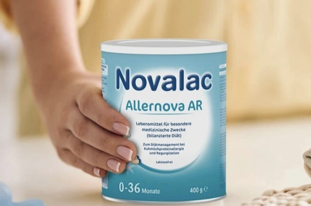 Sản phẩm sữa bột trẻ em Allernova AR do Laboratoires Novalac sản xuất (Ảnh: Novalac).