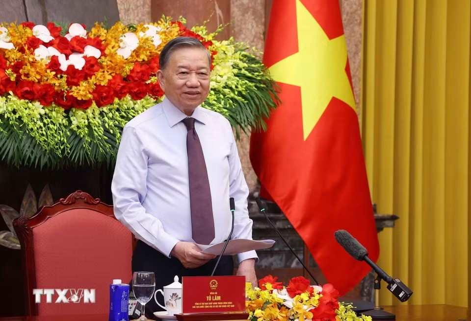 Tổng Bí thư, Chủ tịch nước Tô Lâm: Báo chí phải bám sát thực tiễn, tôn trọng sự thật, lấy lợi ích của nhân dân làm điểm xuất phát (Ảnh: TTXVN)