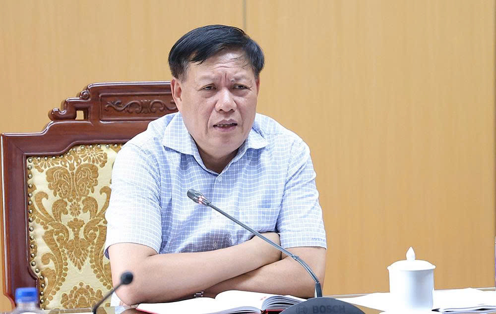 Thứ trưởng Bộ Y tế Đỗ Xuân Tuyên phát biểu kết luận tại cuộc họp (Ảnh: BYT)