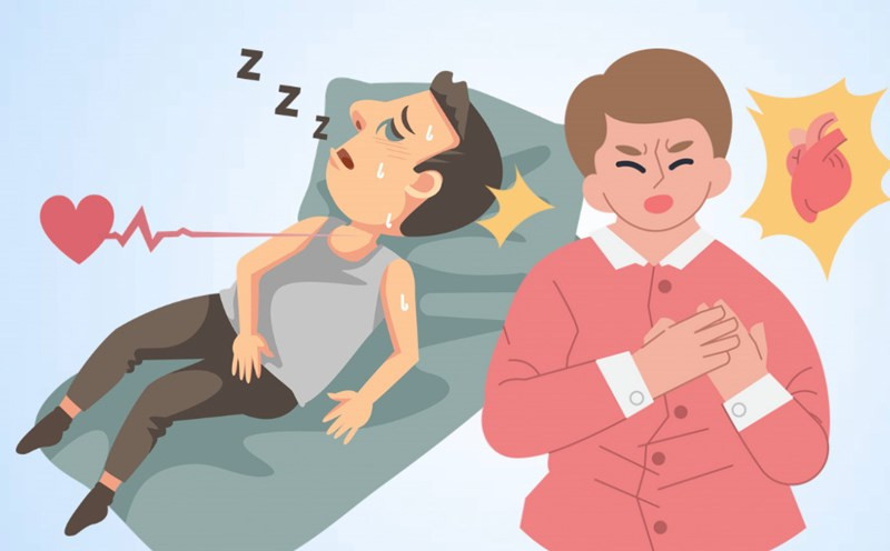 Thiếu ngủ kéo dài làm tăng tiết các hormone căng thẳng, khiến nhịp tim và huyết áp tăng cao, từ đó làm gia tăng nguy cơ bệnh tim mạch và đột quỵ (Ảnh: Sưu tầm)