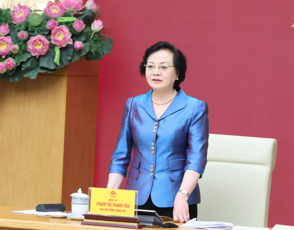 Phó Thủ tướng Phạm Thị Thanh Trà phát biểu tại Hội nghị (Ảnh: VGP/Thu Giang)