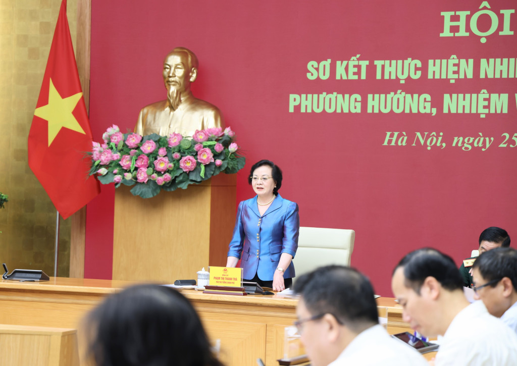 Phó Thủ tướng nhấn mạnh các mục tiêu đến hết năm 2026 phấn đấu tìm kiếm, quy tập khoảng 3.000 hài cốt liệt sĩ (Ảnh: VGP/Thu Giang)