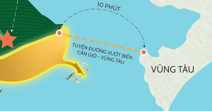 Tuyến đường vượt biển Cần Giờ - Vũng Tàu giúp giảm thời gian di chuyển xuống 10 phút