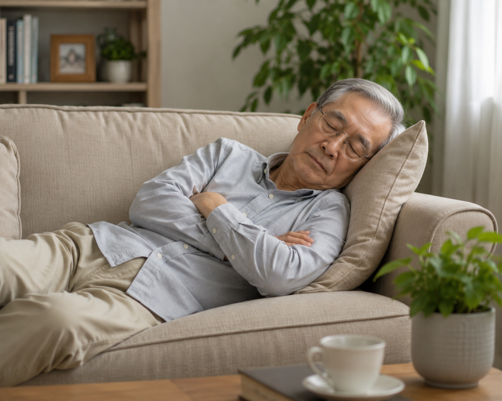 Không nên ngủ trên ghế sofa (Ảnh: Sưu tầm)