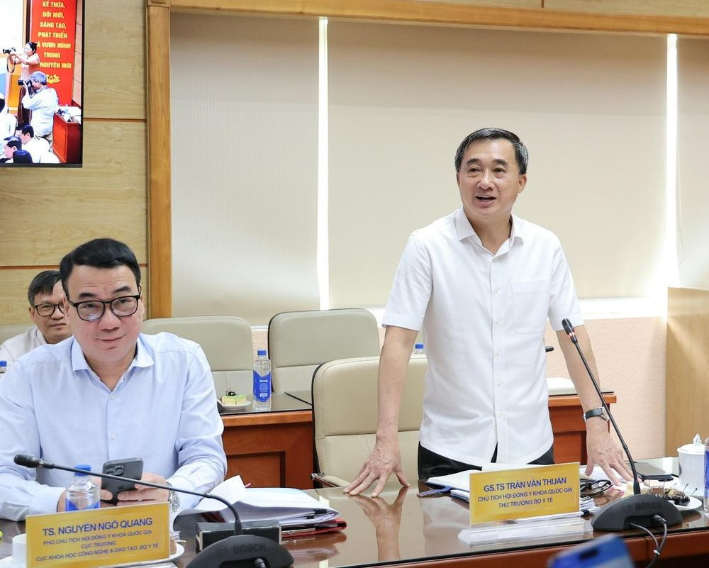 GS.TS Trần Văn Thuấn - Thứ trưởng Bộ Y tế, Chủ tịch Hội đồng Y khoa Quốc gia phát biểu (Ảnh: Bộ Y tế)