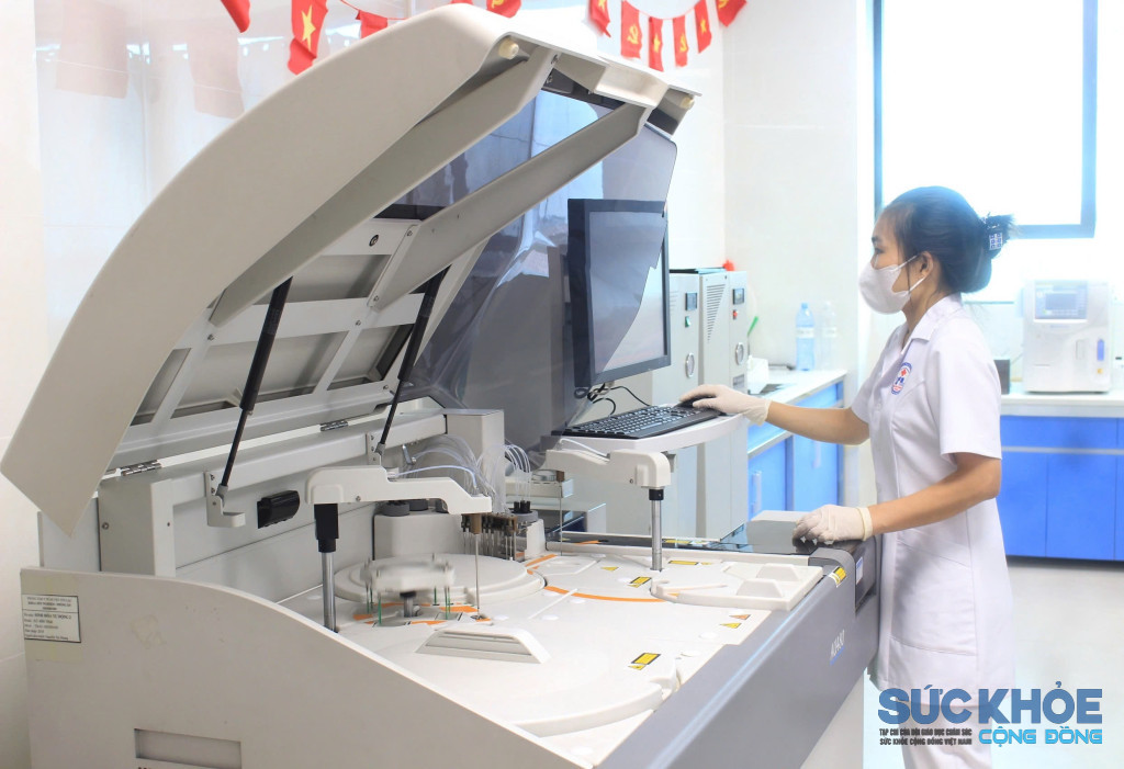 Hệ thống xét nghiệm tại TTYT khu vực Yên Lạc (ảnh: TL)
