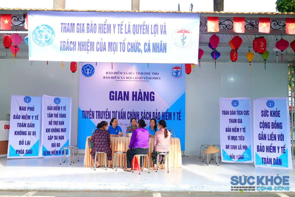 Toàn cảnh Gian hàng của Trung tâm Y tế khu vực Tam Dương (ảnh: TL)