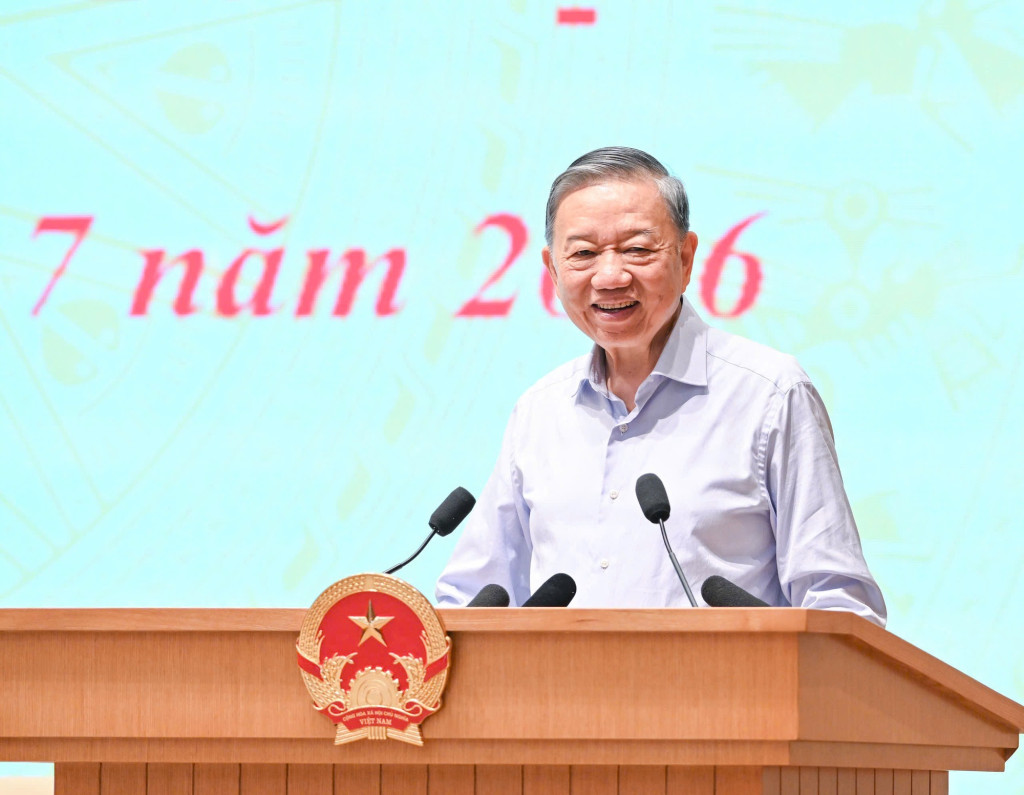 Tổng Bí thư, Chủ tịch nước Tô Lâm nhấn mạnh 8 nhóm nhiệm vụ trọng tâm (Ảnh: VGP/Nhật Bắc)