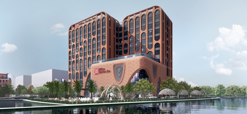 Sự hiện diện của thương hiệu khách sạn quốc tế Hilton Garden Inn tại Khu dân cư Phước Thọ (Ảnh: T&T Group)