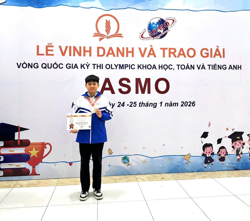 Học sinh trường THCS Văn Lang tại Lễ vinh danh và trao thưởng vòng Quốc gia kỳ thi khoa học toán (ảnh: TL)