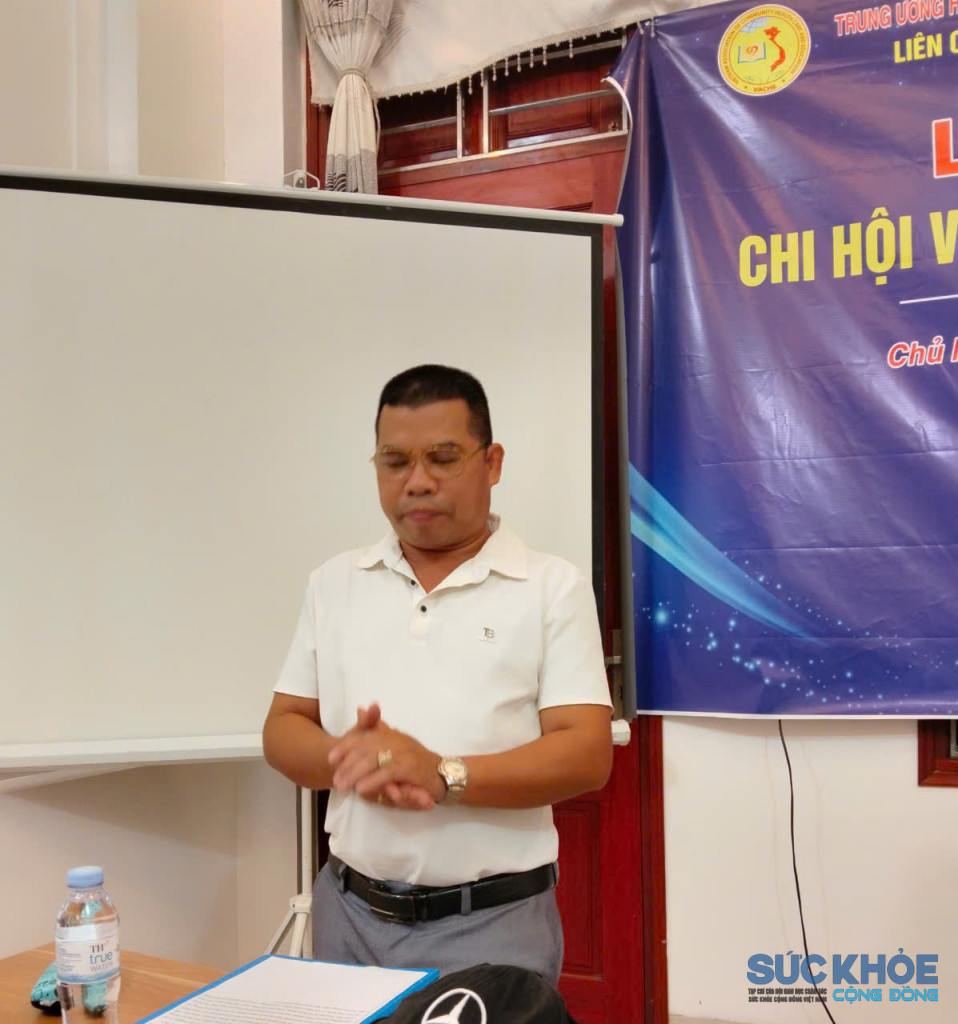 Ông Nguyễn Văn văn– Đại diện chi hội CSSKCĐ Văn Hương phát biểu trong sự kiện (Ảnh: PV)
