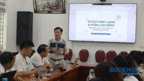 Giảng viên: Tạ Huy Kiên – BVĐK Hòa Bình trình bày nội dung bài giảng tại lớp tập huấn (ảnh: TL)