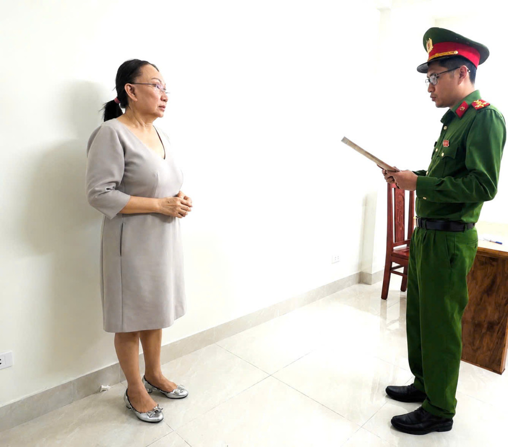Đối tượng Lê Thị Ngọc Mỹ - Chủ tiệm vàng Kim Lý (Ảnh: CACC)