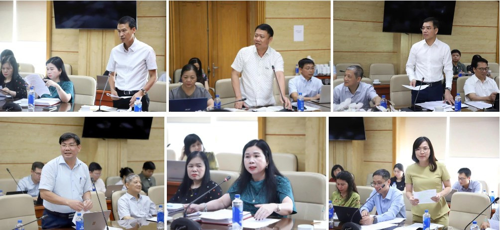 Đại diện lãnh đạo các Vụ, Cục phát biểu, báo cáo làm rõ thêm các nhiệm vụ thực hiện (Ảnh: Bộ Y tế)