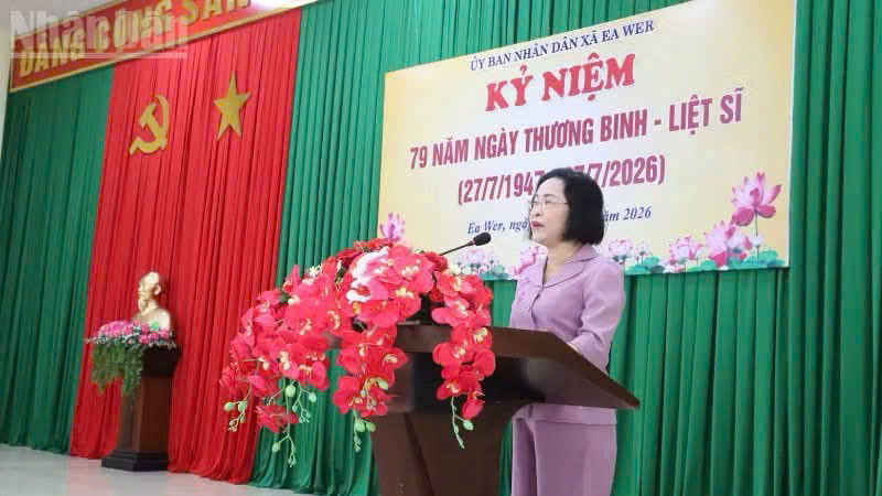 Phó Chủ tịch Quốc hội Nguyễn Thị Thanh phát biểu tại chương trình (Ảnh: HĐND tỉnh Đắk Lắk) 