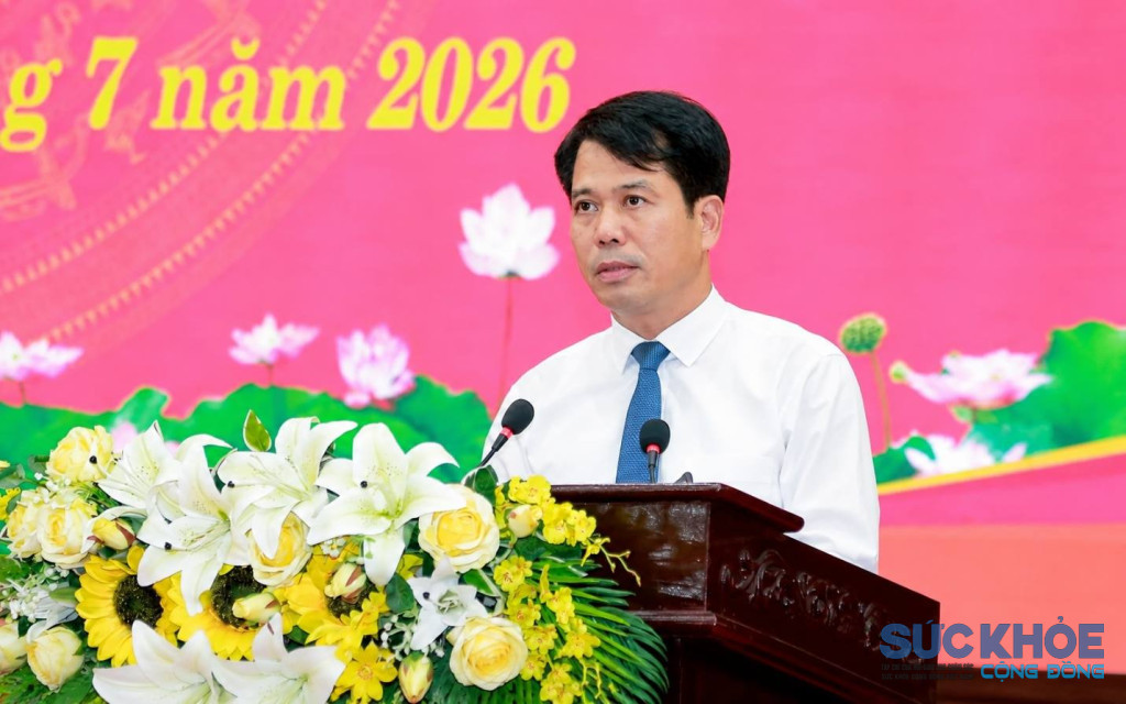 tTrưởng Ban Tuyên giáo và Dân vận Tỉnh ủy Đào Xuân Yên phát biểu tại hội nghị.( Ảnh: KC)