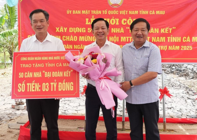 Cà Mau khởi công xây dựng 50 nhà "Đại đoàn kết" cho các hộ dân có hoàn cảnh khó khăn