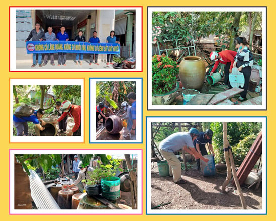 Đồng Tháp: Trung tâm Y tế khu vực Hồng Ngự 2 tổ chức chiến dịch diệt lăng quăng đợt 3 năm 2025