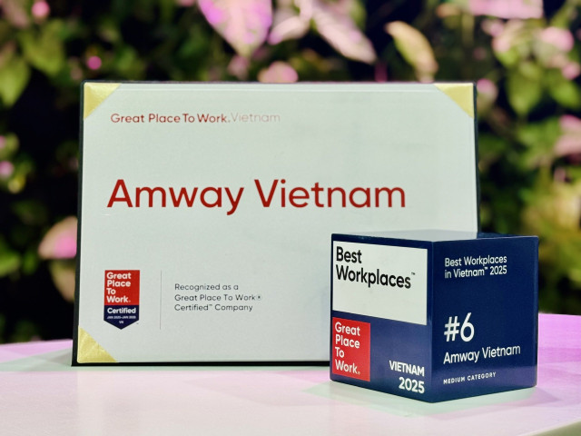 Amway đứng Top 6 "Nơi làm việc xuất sắc hàng đầu Việt Nam 2025"