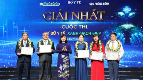 Lần đầu tiên trao giải cuộc thi 'Cơ sở y tế xanh – sạch – đẹp' trên cả nước