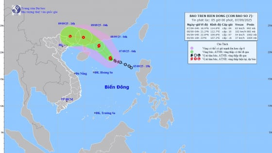 Bão số 7 (Tapah) tiến vào Quảng Đông (Trung Quốc), Bắc Biển Đông biển động mạnh
