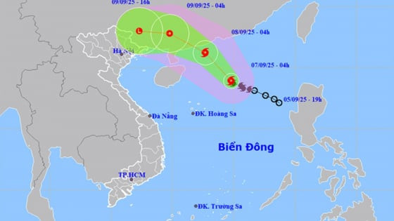 Dự báo bão số 7 gây mưa to ở Bắc Bộ từ 9/9
