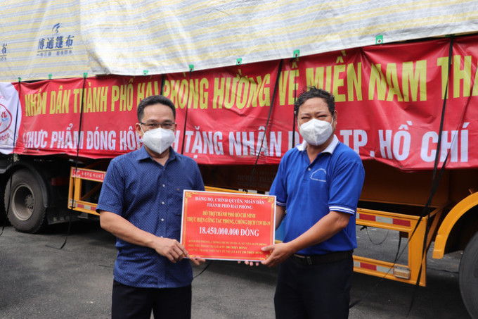 Hải Phòng hỗ trợ TP HCM hơn 18 tỉ đồng để phòng, chống dịch COVID-19