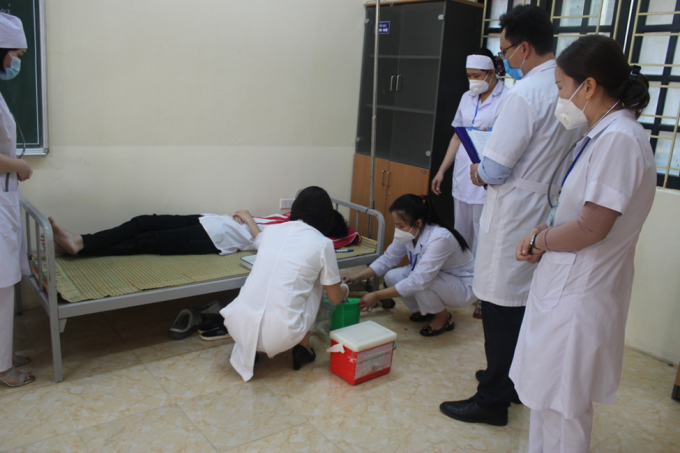 Thanh Hóa: Diễn tập "điều tra xử lý ngộ độc thực phẩm bếp ăn tập thể trường học"