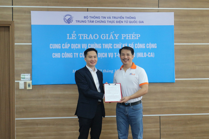 T-VAN HILO chính thức trở thành đơn vị cung cấp dịch vụ chứng thực chữ ký số công cộng