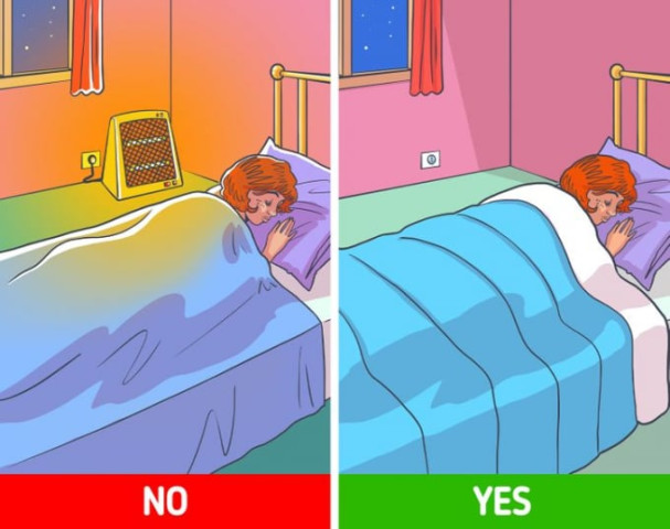 Tại sao ngủ với máy sưởi trong phòng lại không tốt cho sức khỏe?
