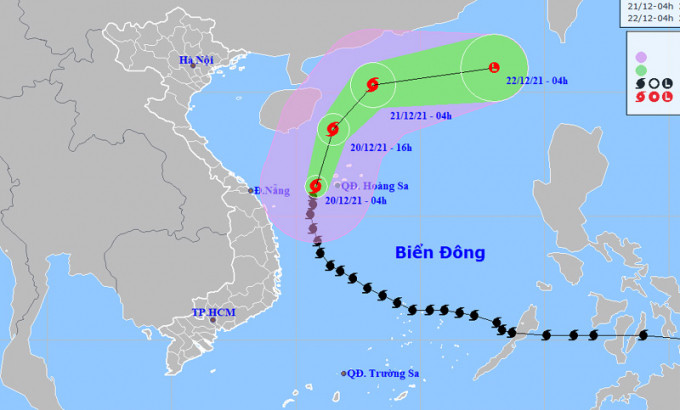 Dự báo thời tiết ngày 20/12: Các tỉnh miền Bắc và Hà Nội trời rét, bão số 9 suy yếu dần