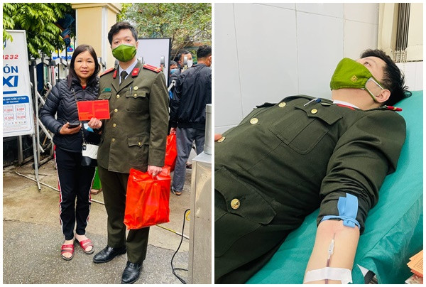 Nghĩa cử cao đẹp hiến máu cứu người của chàng Trung úy trẻ