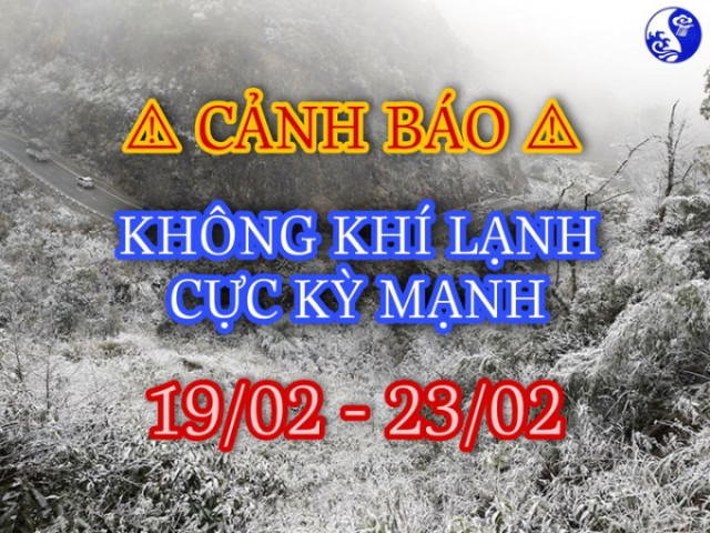 Cảnh báo đợt không khí lạnh gây rét đậm, rét hại mạnh nhất mùa đông