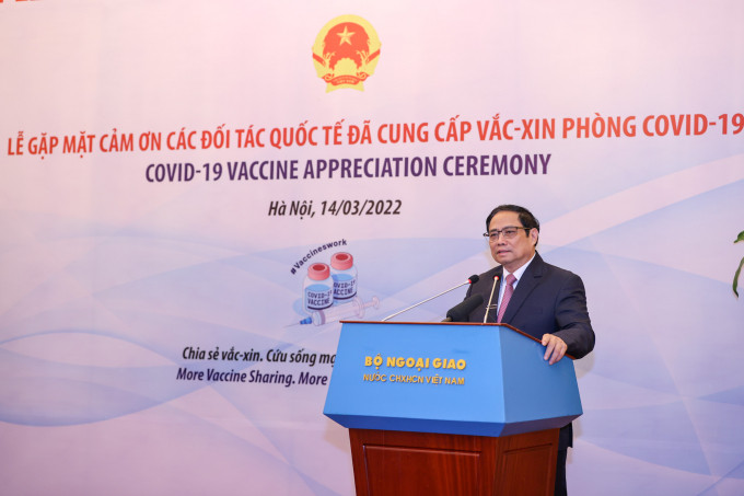 Thủ tướng Chính phủ Phạm Minh Chính gặp mặt cảm ơn các đối tác quốc tế đã hỗ trợ vaccine phòng COVID-19 cho Việt Nam