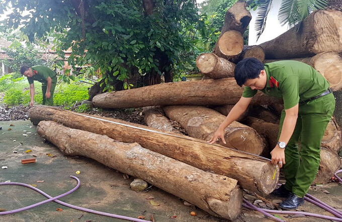 Tuyên Quang: Công an huyện Lâm Bình bắt giữ xe chở gỗ nghiến chuẩn bị vượt trạm kiểm lâm