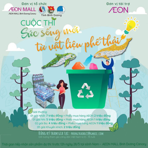 Bình Dương tổ chức Cuộc thi “Sức sống mới từ vật liệu phế thải”