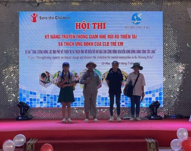 Cà Mau tổ chức hội thi kỹ năng truyền thông giảm nhẹ rủi ro thiên tai và thích ứng biến đổi khí hậu