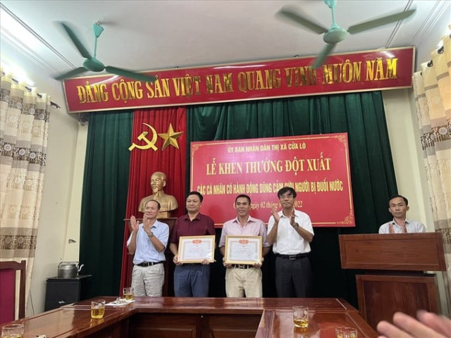 Nghệ An tổ chức khen thưởng các cá nhân dũng cảm cứu người đuối nước