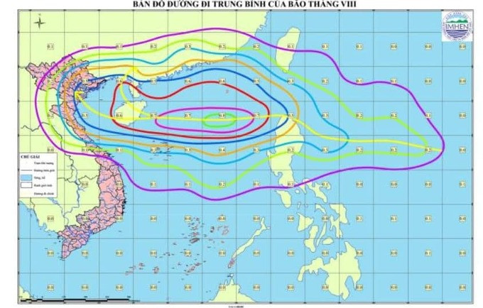 Dự báo bão, áp thấp nhiệt đới trong tháng 8